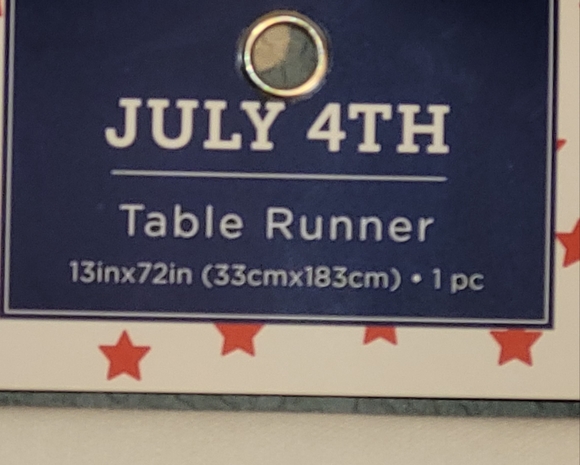 JULY 4TH TABLE RUNNER WHITE BLUE 13 X 72 INCHES HOME SWEET HOME SET cott… - Picture 3 of 6